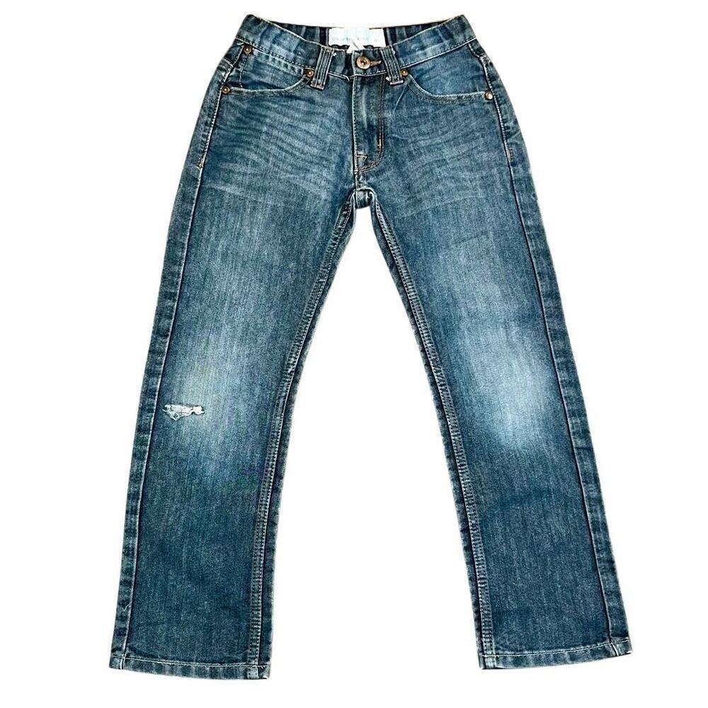 Paper Denim & Cloth Girls Distressed Adjustable Waist Jeans 8